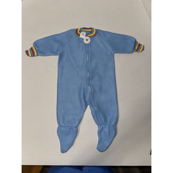 NEW Vintage Kent Baby Sleeper 6-12 Months Blue Rainbow Trim - Picture 1 of 15